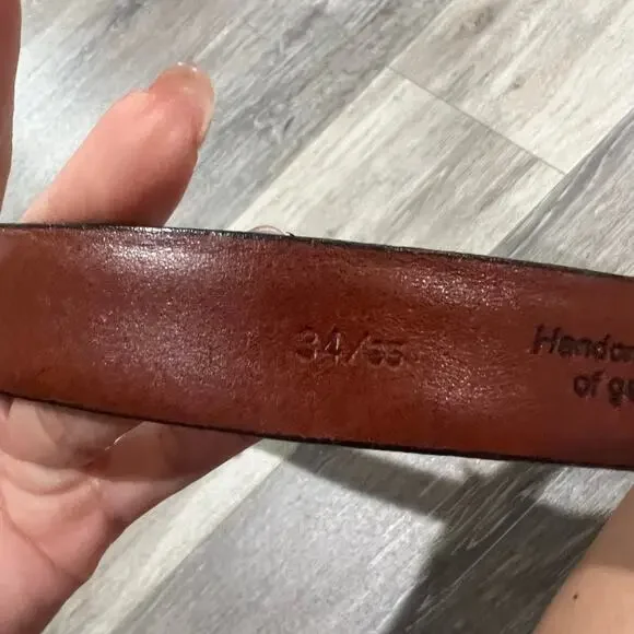 Saint Laurent YSL Black Leather Vintage Belt Size 34 - Picture 6 of 6